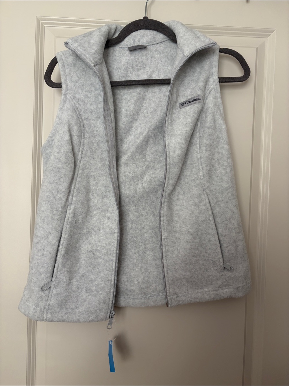 Columbia Women's Heather Light Gray Fleece Vest